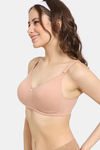 Zivame Double Layered Non Wired 3/4th Coverage Tshirt Bra - Maple Sugar — thumbnail 3